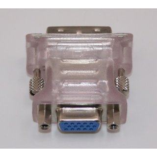 Adapter DVI 12+5 pin Stecker to VGA 15 polig Buchse Transparent