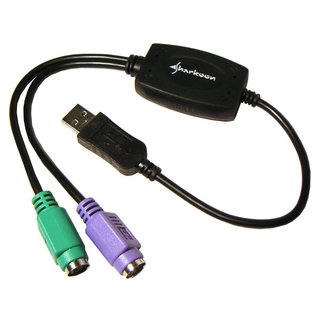 Adapter USB A an 2x PS2  - Maus und Tastatur mit Kern