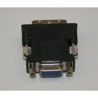 Adapter DVI 12+5 pin Stecker to VGA 15 polig Buchse Schwarz